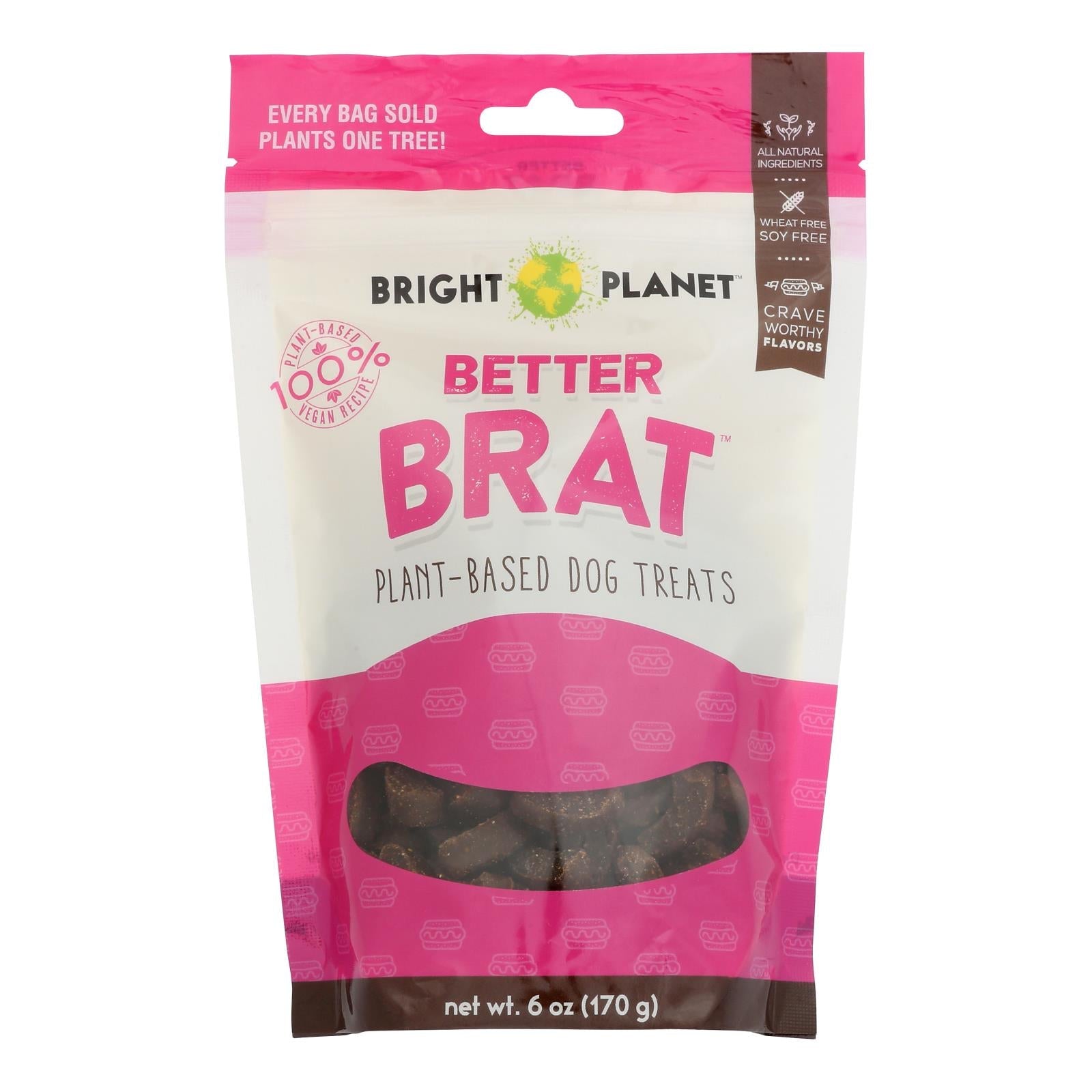 Premio para perros Bright Planet Better Brat, 6 oz