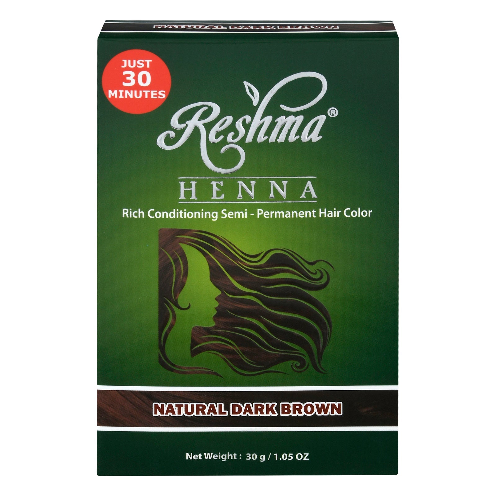 Tinte semipermanente Reshma Beauty en castaño oscuro, 1.05 onzas líquidas