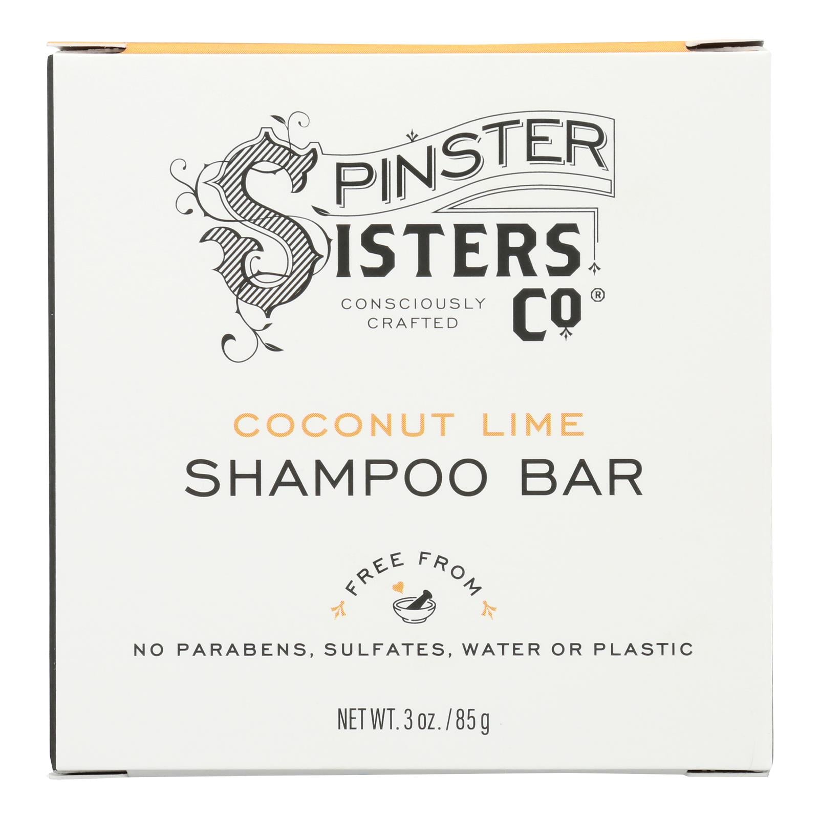 Champú en barra de coco y lima de Spinster Sisters - 85 g 