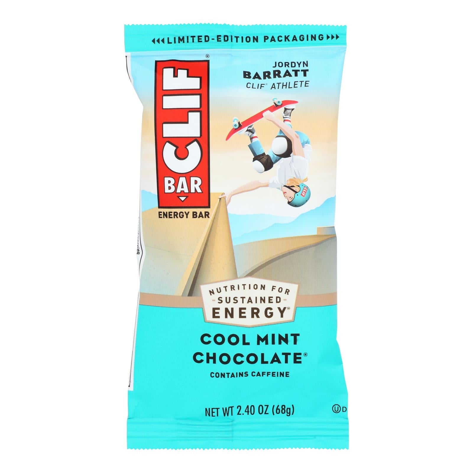 Clif Bar Chocolate orgánico con menta refrescante, 2.4 oz (paquete de 12)
