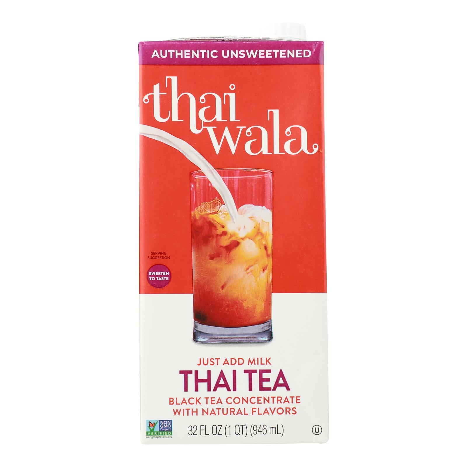 Concentrado tailandés sin azúcar de Thaiwala Tea - 947 ml (paquete de 6)
