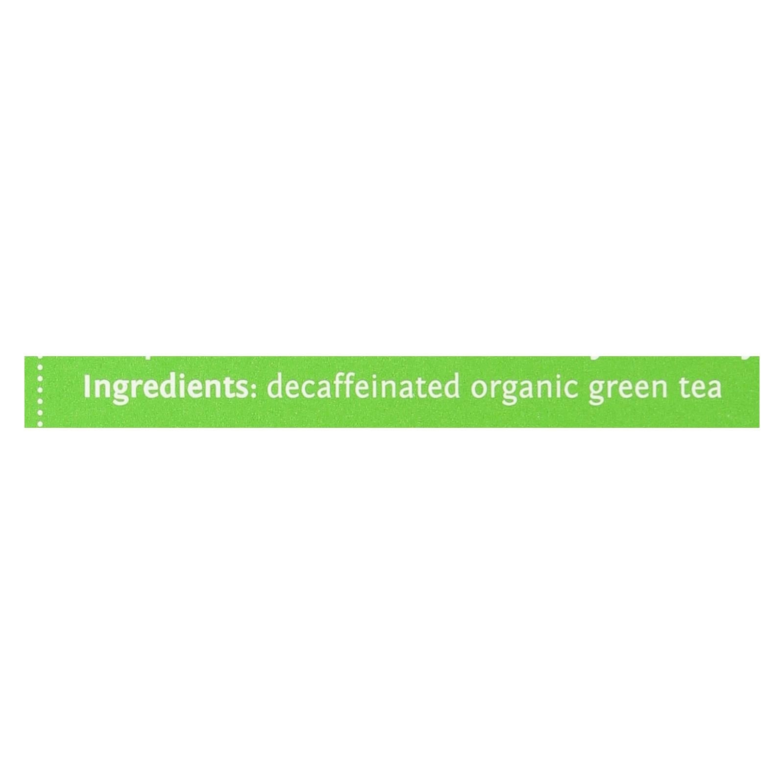 Té verde Bigelow descafeinado Pure Grin (paquete de 6) 20 bolsitas de té orgánico