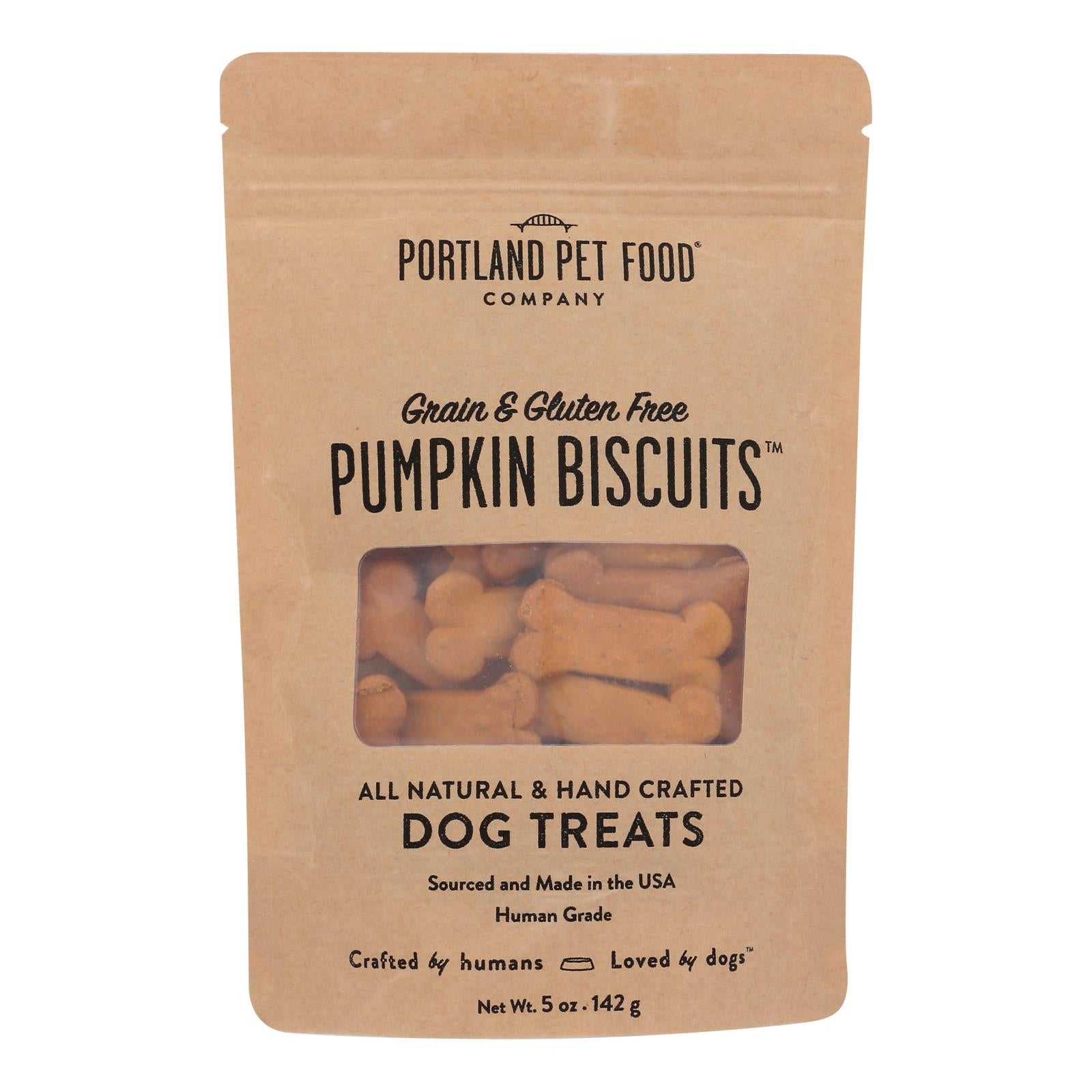 Galletas de calabaza para perros de Portland Pet Food Company, paquete de 6, 5 oz cada una