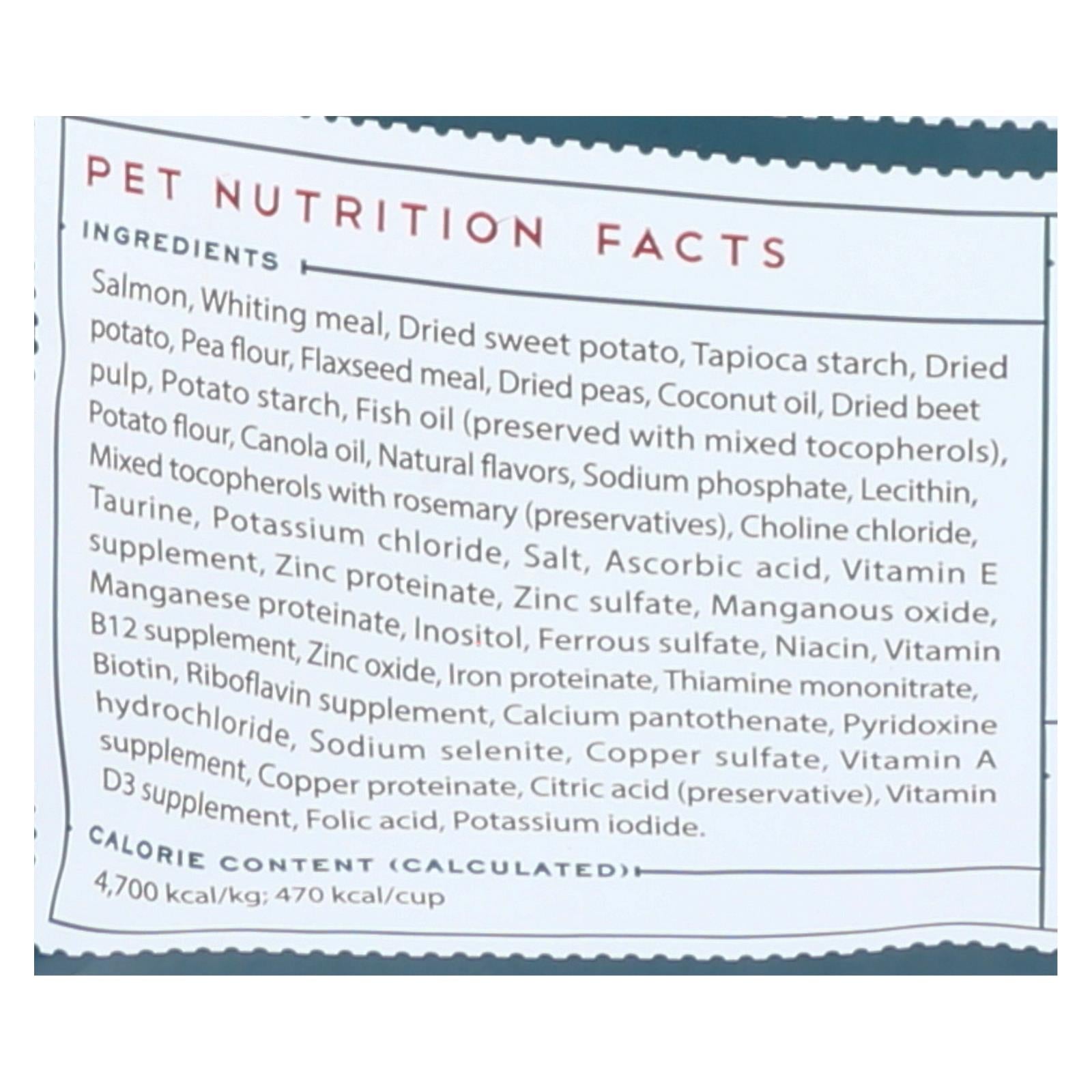 Alimento tierno y auténtico para perros con salmón, batata y superalimentos, 11 lb