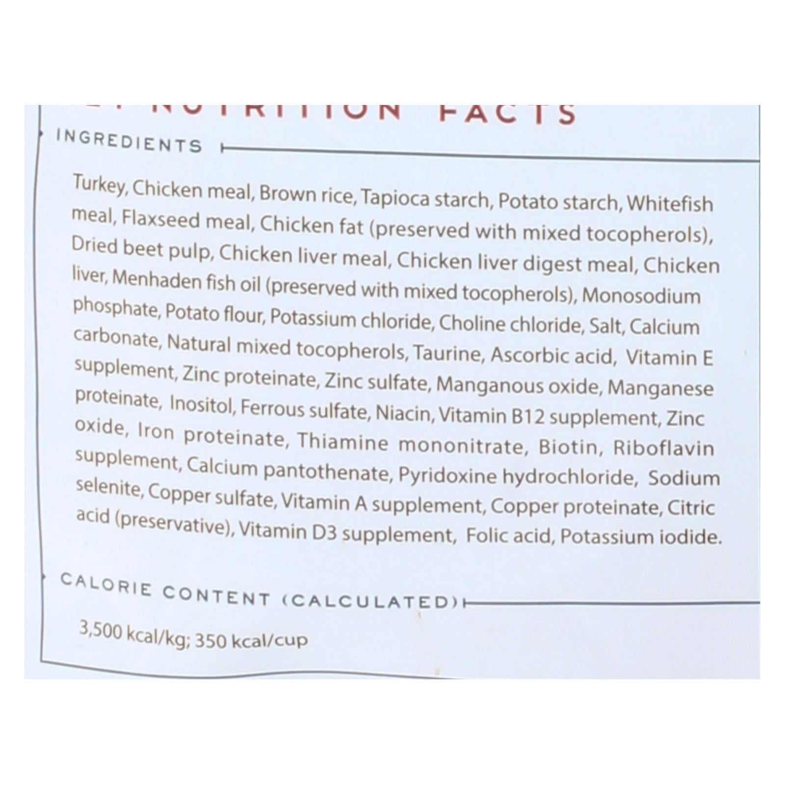 Alimento tierno y auténtico para perros, pavo y arroz integral, 23 lb