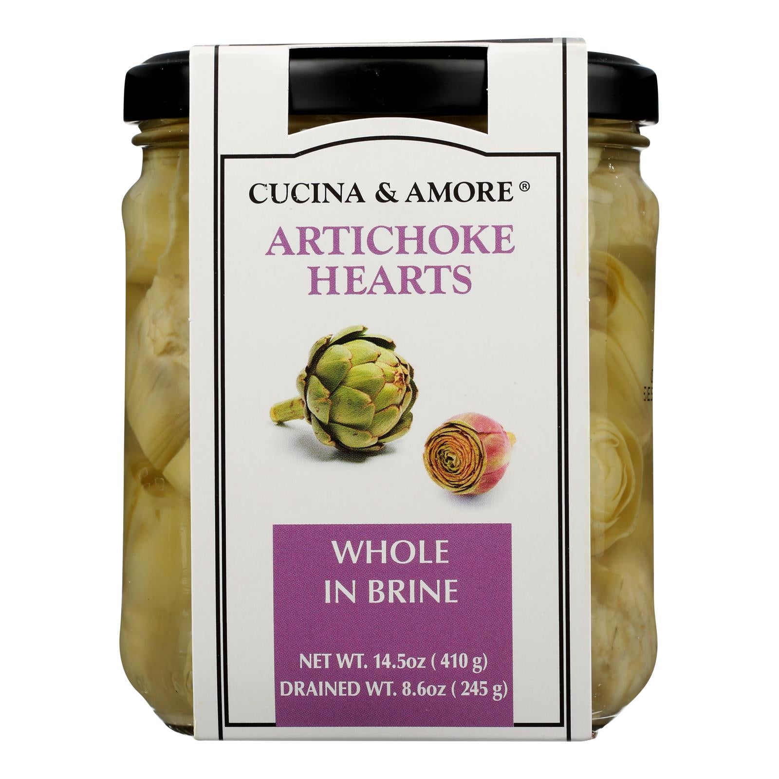 Cucina & Amore Whole Artichokes in Brine, 6 - 14.5 Oz Cans