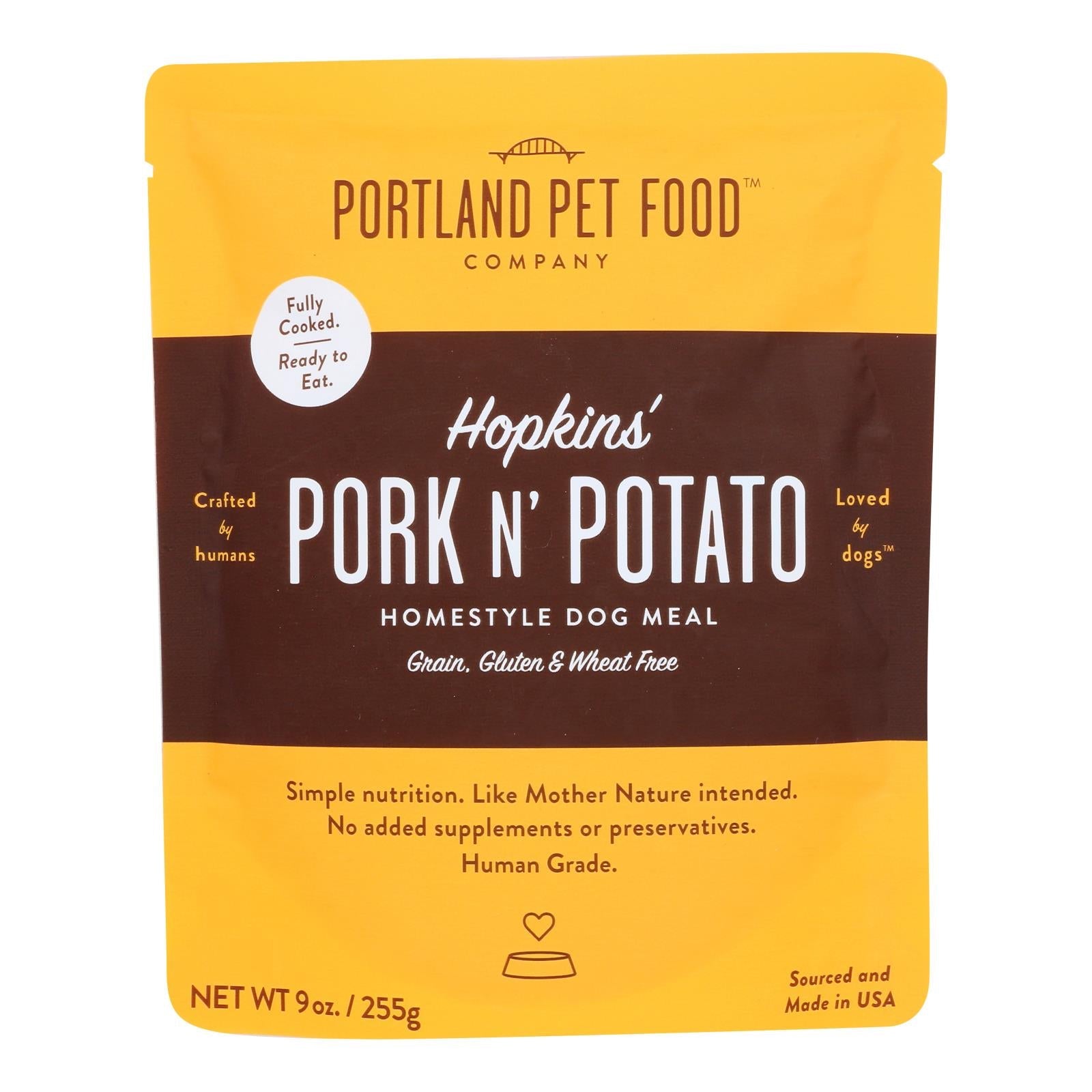 Comida para perros Portland Pet Food Company Hmstyl Pork Pot - Caja de 8 - 9 oz