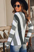 Geometric Pattern V-Neck Top