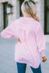 Women's Striped V-Neck Denim Shirt