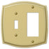 Sonoma Polished Brass Steel - 1 Toggle / 1 Rocker Wallplate