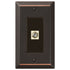 Century Aged Bronze Steel - 1 Cable Jack Wallplate