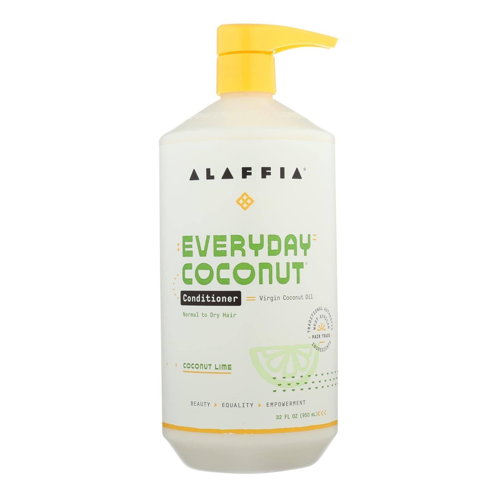 Acondicionador ultra hidratante Alaffia Coconut Lime - 1 unidad - 32 onzas líquidas