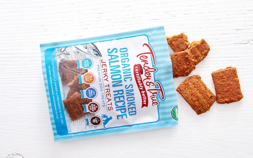 Golosinas gourmet de salmón tierno y auténtico para perros, para una salud y vitalidad óptimas - 113 g (caja de 10)