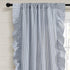 Farmhouse Stripe Reyna Ruffle Window Curtain Panel Set