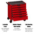 Teng Tools 6 Drawer Heavy Duty Roller Cabinet Tool Chest / Wagon - TCW806N
