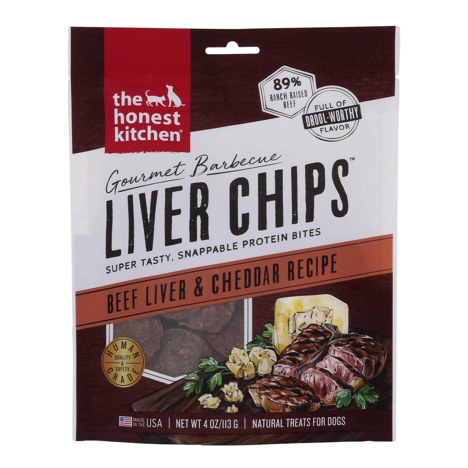 The Honest Kitchen - Papas fritas de hígado de res para perros - Caja de 6 (4 oz)