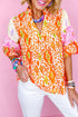 Multicolor Leopard Print Blouse