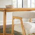 Silla de comedor moderna Ezra de madera maciza con tapizado de bouclé (juego de 2)