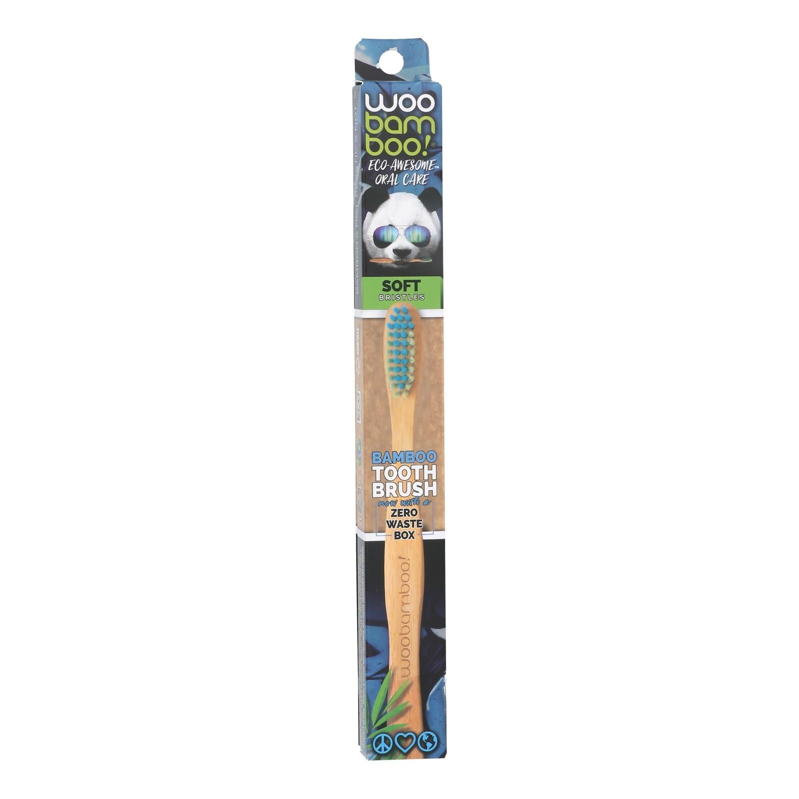 Cepillos de dientes suaves para adultos Woobamboo (paquete de 12)