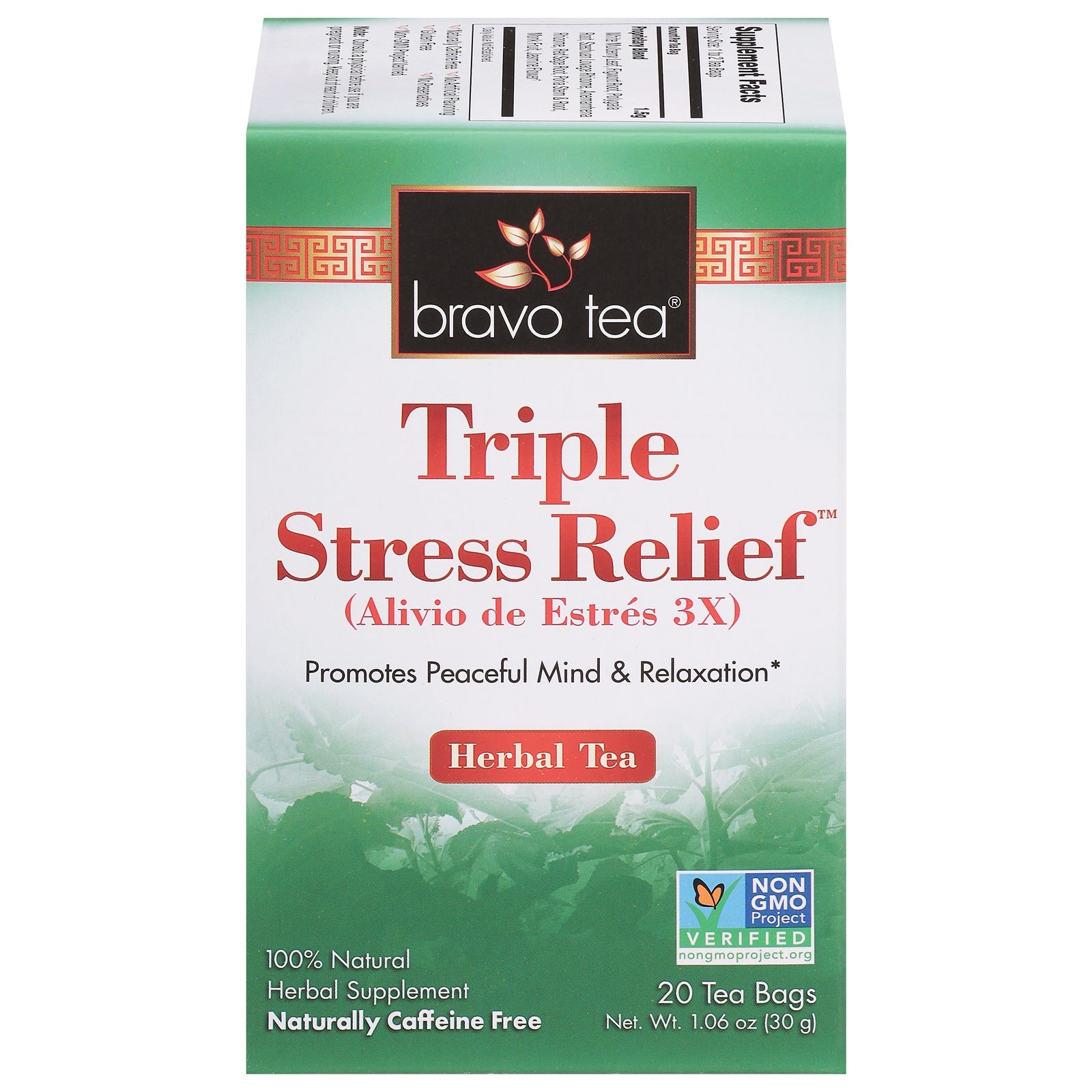 Bravo Teas and Herbs Triple Stress Relief Tea, 1.75oz, 20 Bags