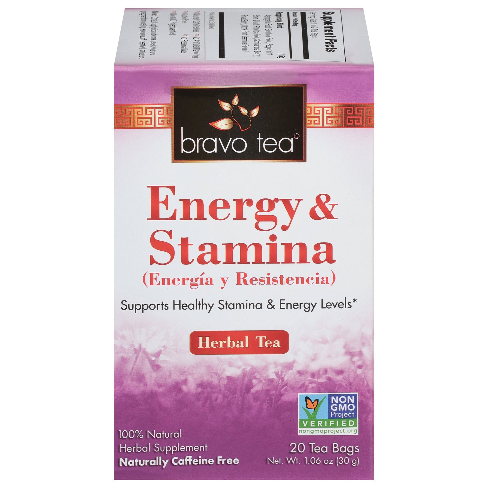 Té de hierbas Bravo Teas And Herbs para la energía y la resistencia - 20 bolsitas
