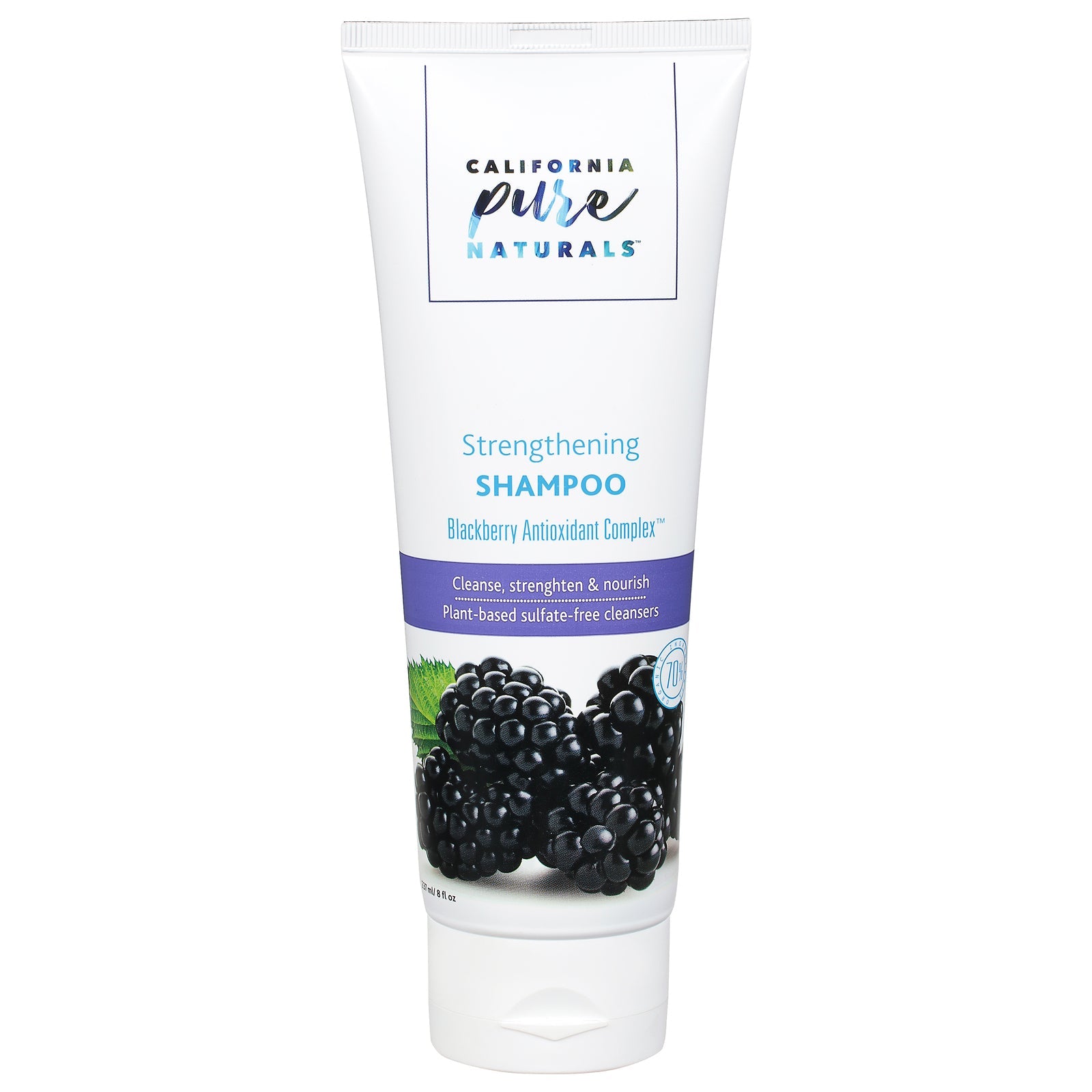 Champú fortalecedor California Pure Naturals de 236 ml: mejora la salud, la vitalidad y el brillo del cabello.