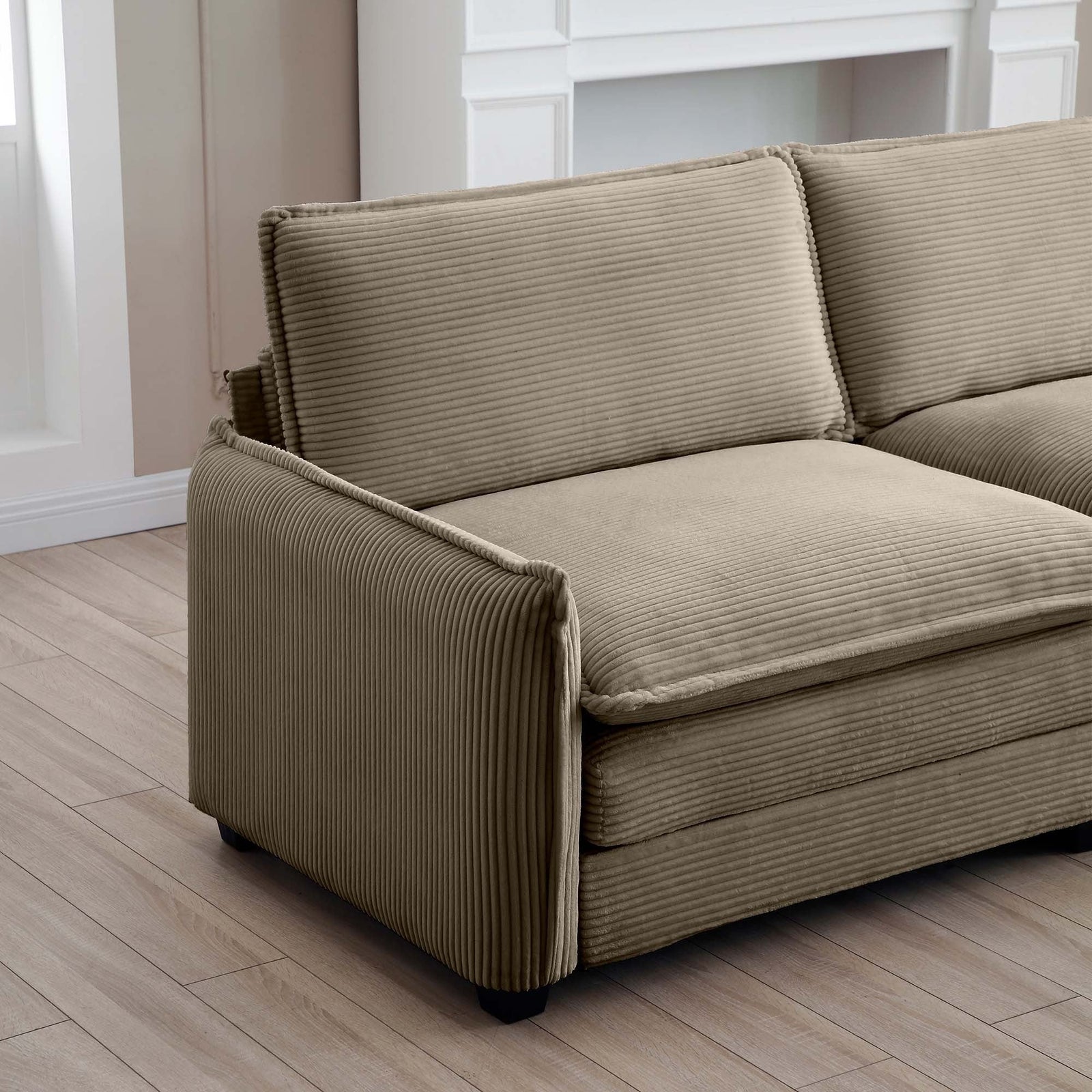 Walker Edison | Retro Chic: Corduroy Couch Cloud Modular Sofa Design