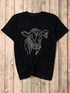 Women's Rhinestone Cow T-Shirt