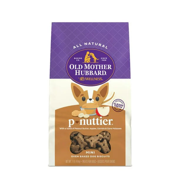 Mini galletas Old Mother Hubbard P-Nuttier, 473 g (paquete de 4)
