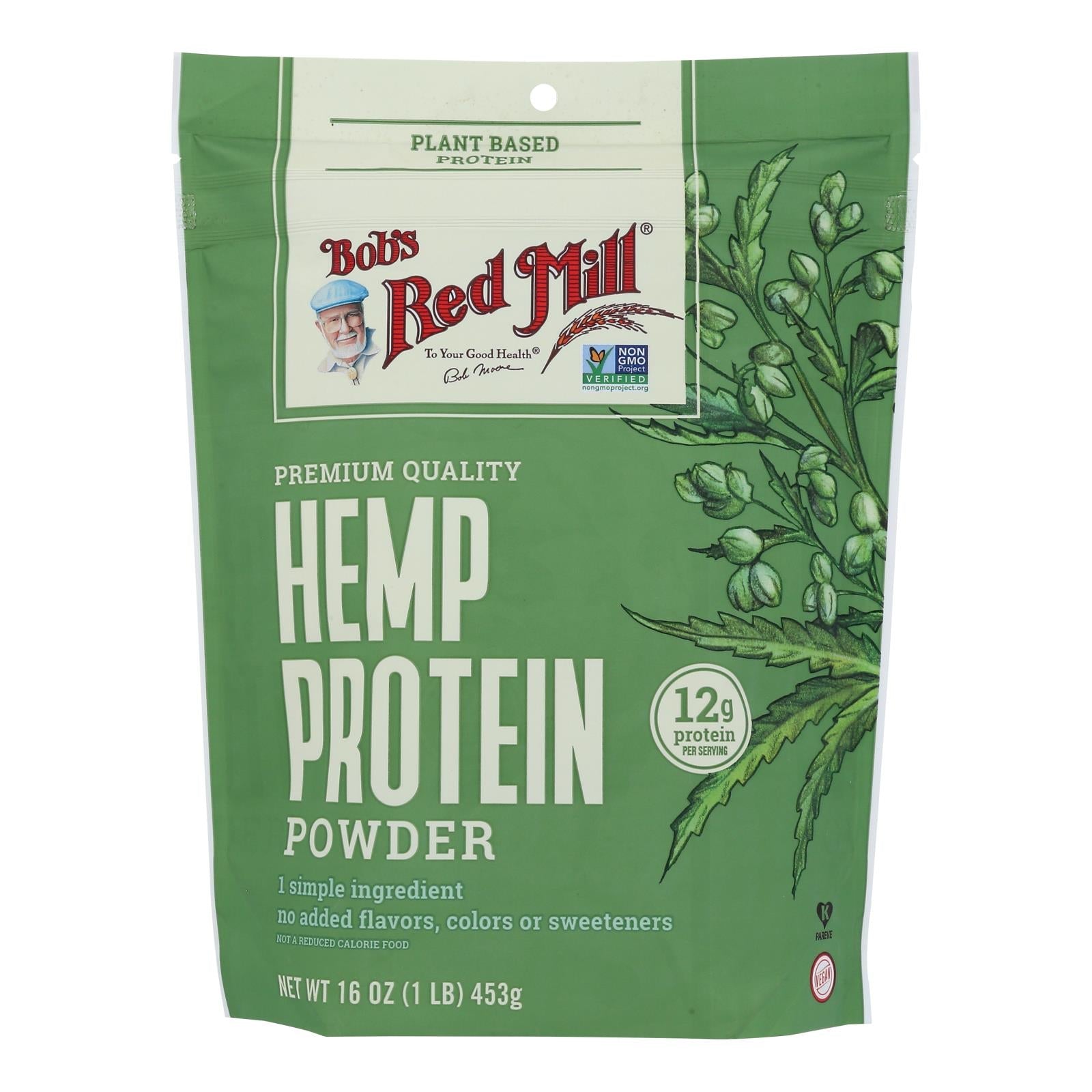 Bob's Red Mill - Proteína de cáñamo en polvo - 16 oz - Paquete de 4