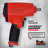 Teng Tools 1/2 Inch Square Drive Reversible High Torque Aluminum Air Impact Wrench Gun - ARWM12