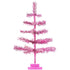 18in Vintage Pink & Silver Tinsel Christmas Tree