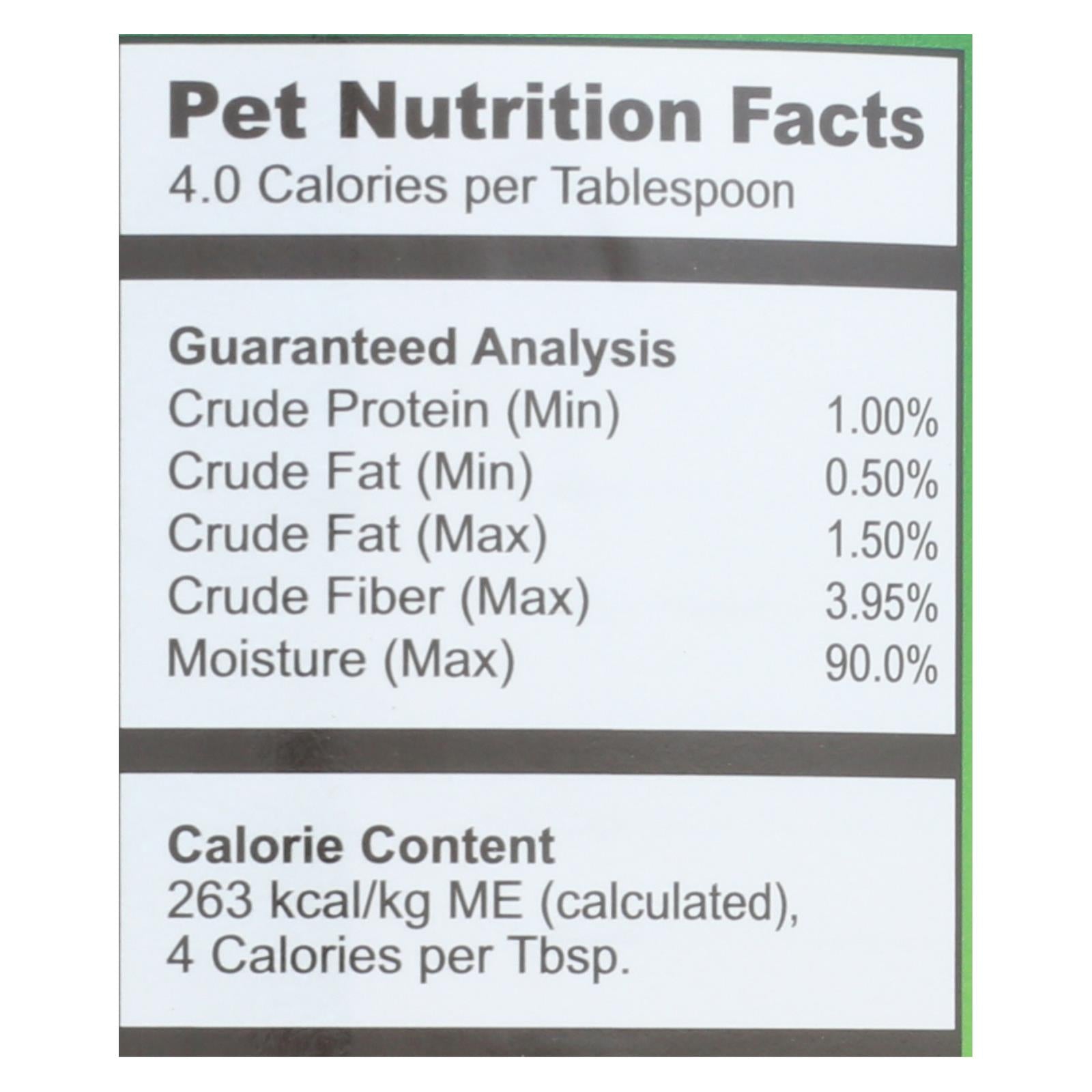 Puré de calabaza para mascotas Fruitables - Lata de 15 oz (paquete de 12)