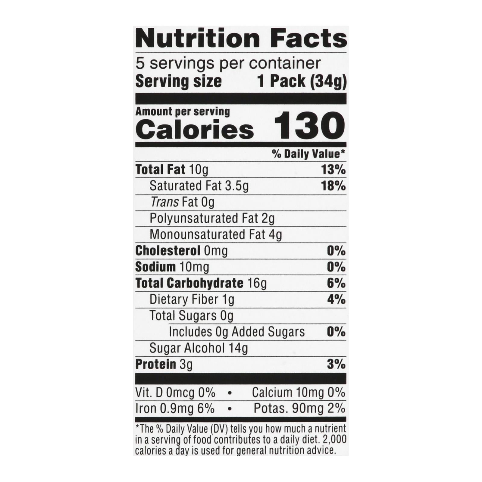 Caramelos de chocolate y cacahuete Atkins Endulge - Paquete de 5, 1.2 oz 