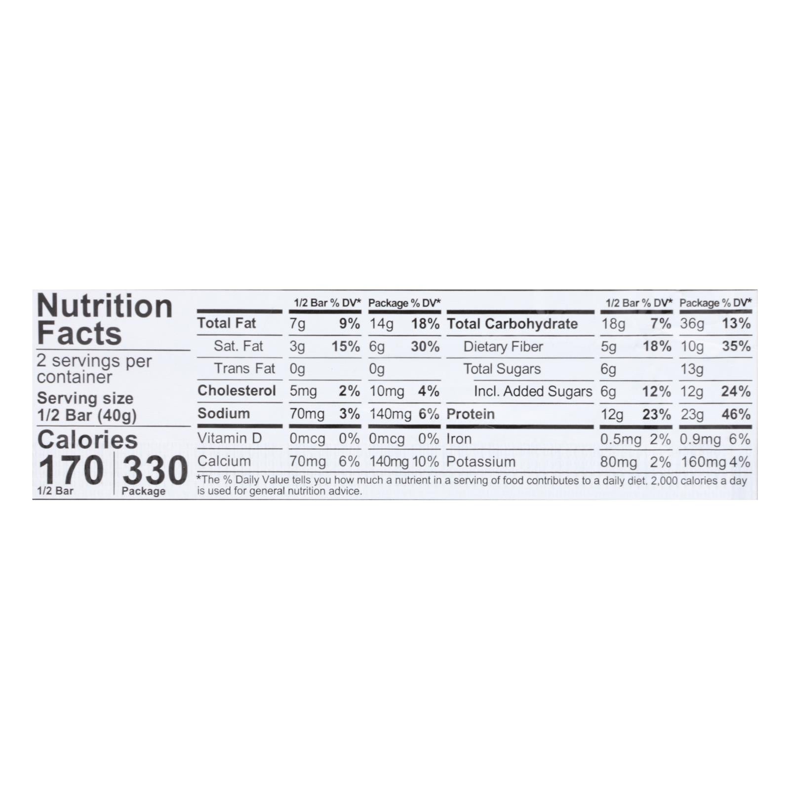 Barra nutricional de cacahuete Nugo Stronger Cluster - 2.82 oz - Paquete de 12