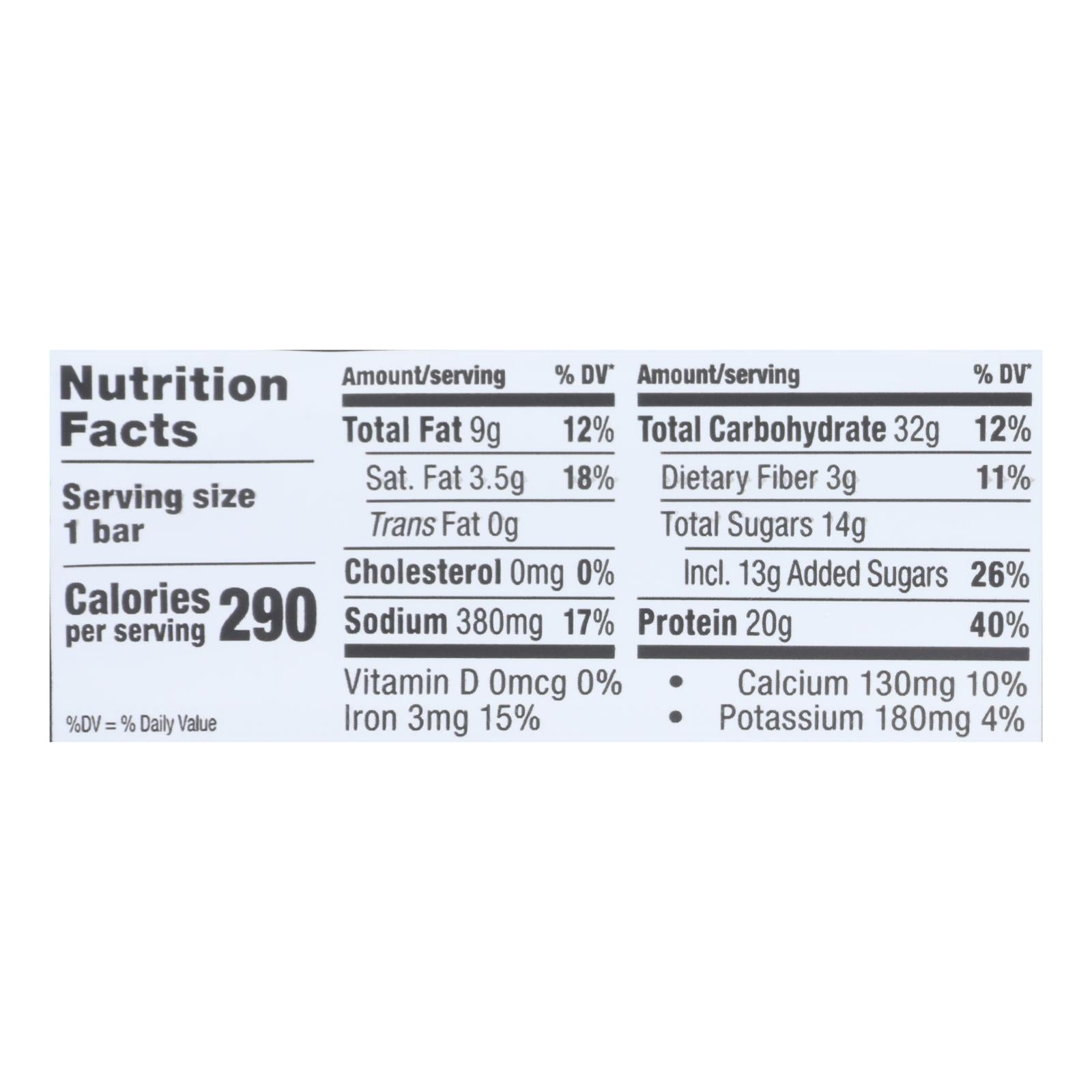 Barra de mantequilla de cacahuete y chocolate Pro Bar, 2.46 oz (paquete de 12)