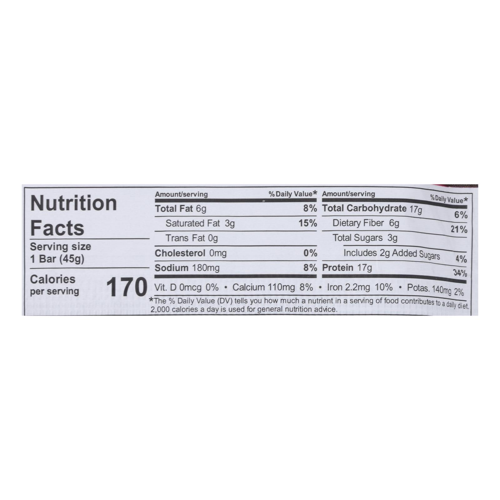 Barra Nutritiva Nugo - Trufa de Frambuesa Slim - 1.59 oz - Caja de 12