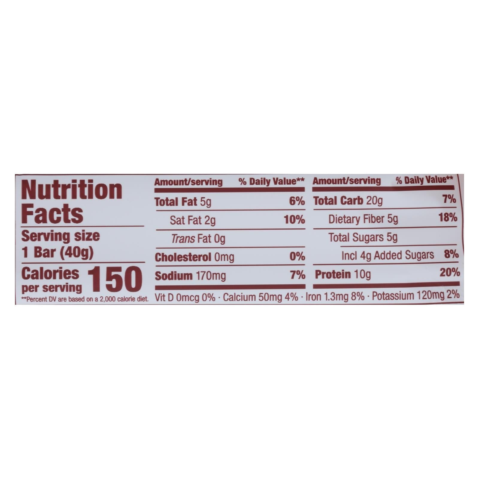 Barra de proteína y fibra Thinkthin - Chocolate con cacahuete - 1.41 oz 