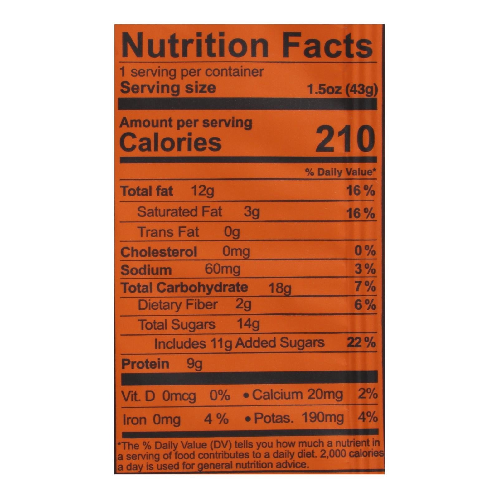 Barra energética Kize Concepts de mantequilla de cacahuete cruda con chispas de chocolate, 1.5 oz, caja de 10
