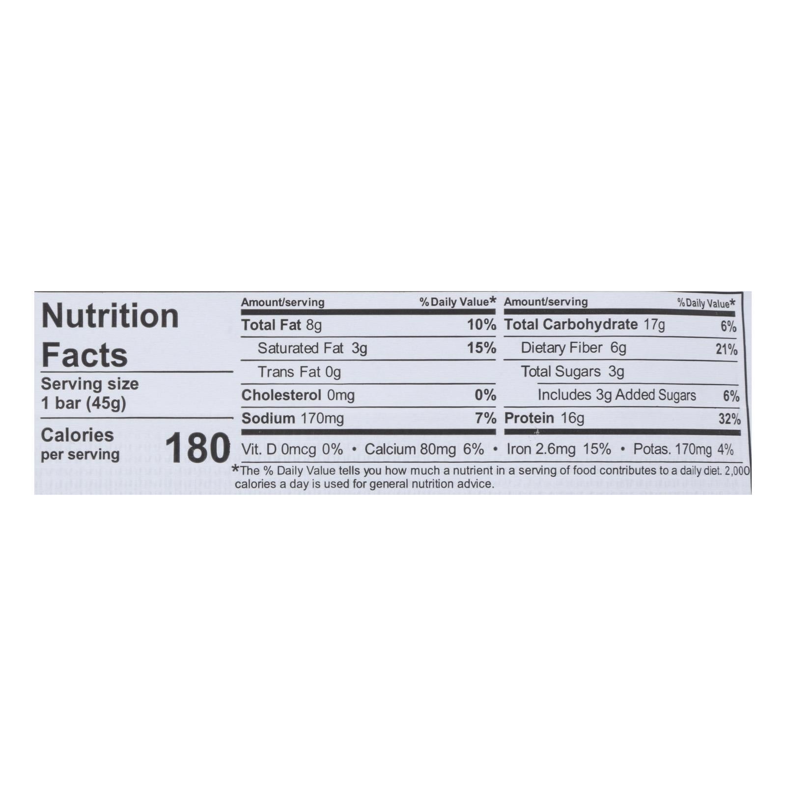 Barras nutritivas Nugo Crunchy Peanut Butter Slim - 1.59 oz - Caja de 12