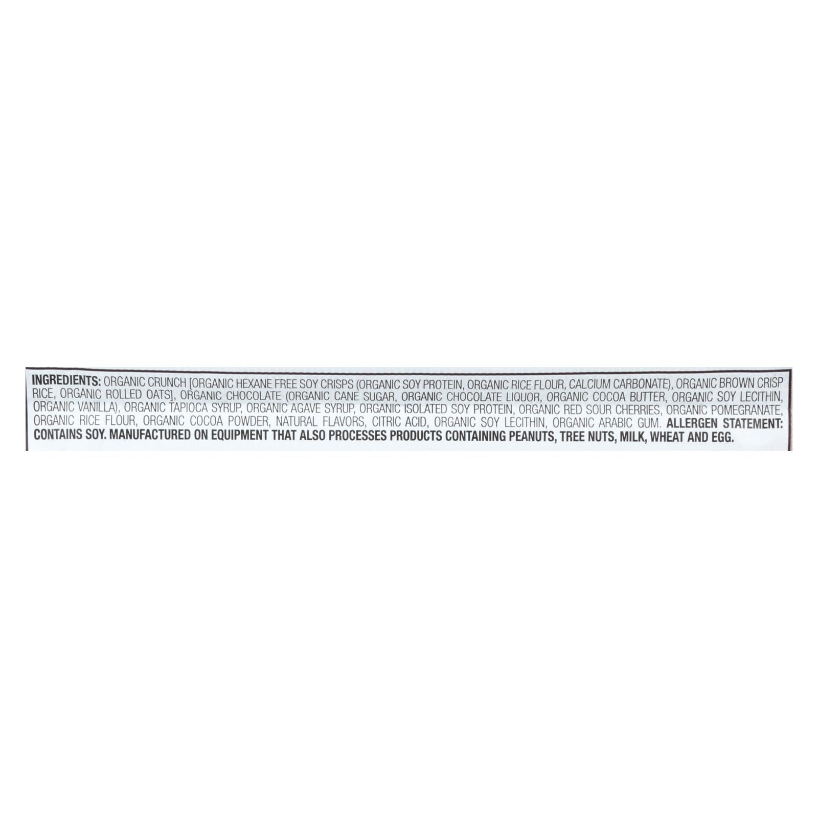 Barra nutricional de chocolate negro orgánico y granada Nugo - 50 gramos - 12 unidades 