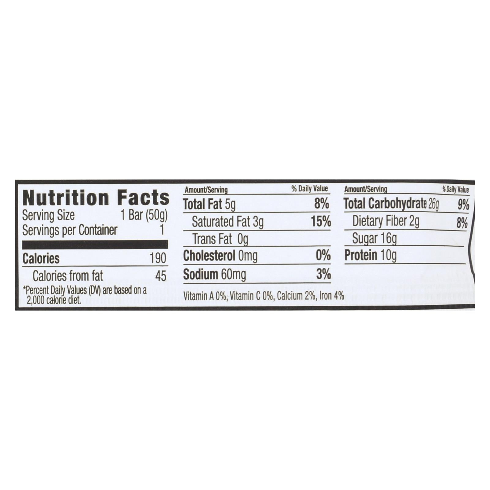 Barra nutricional de chocolate negro orgánico y granada Nugo - 50 gramos - 12 unidades 