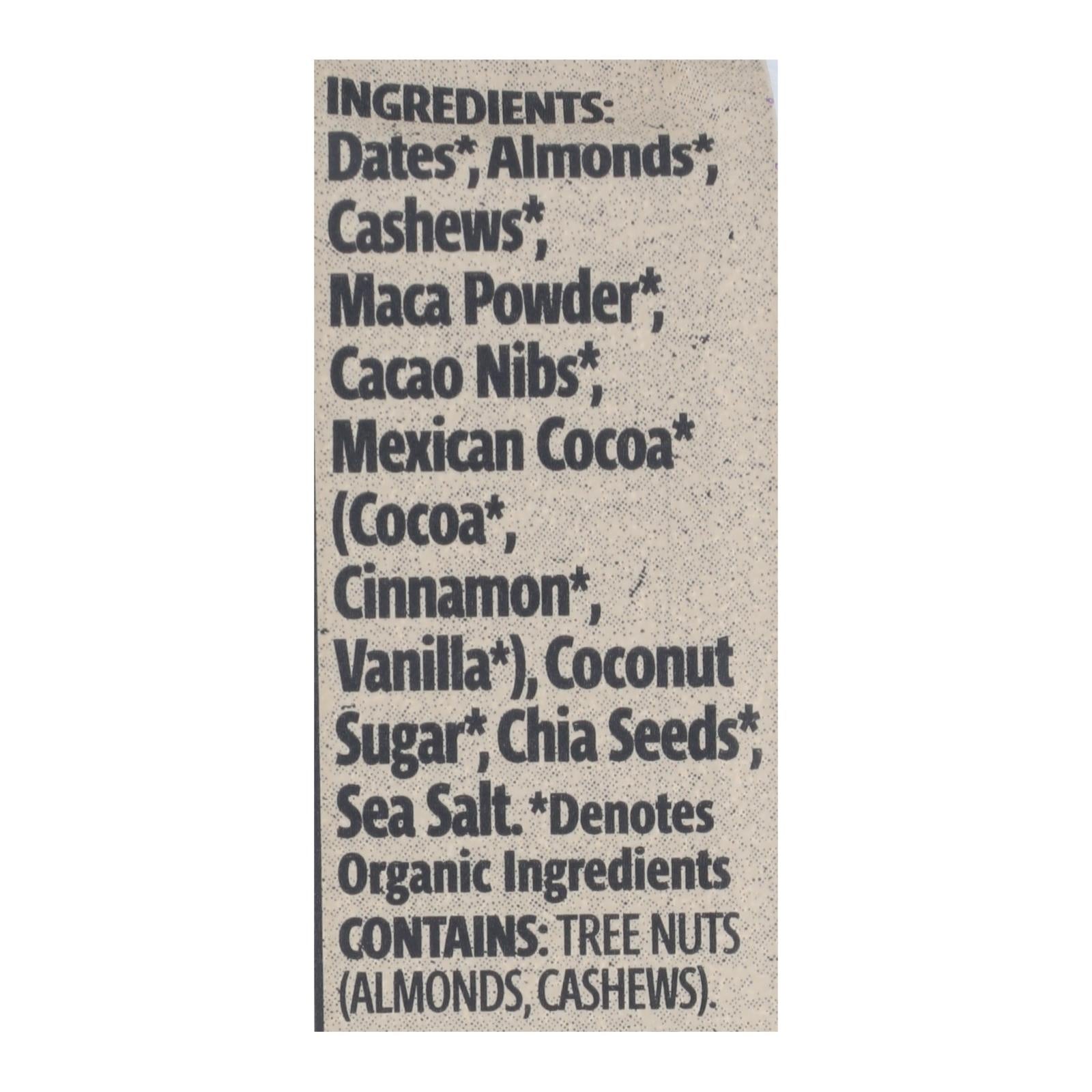Barrita energética Bearded Brothers - Mega Maca Chocolate - Paquete de 12 - 1,52 oz.