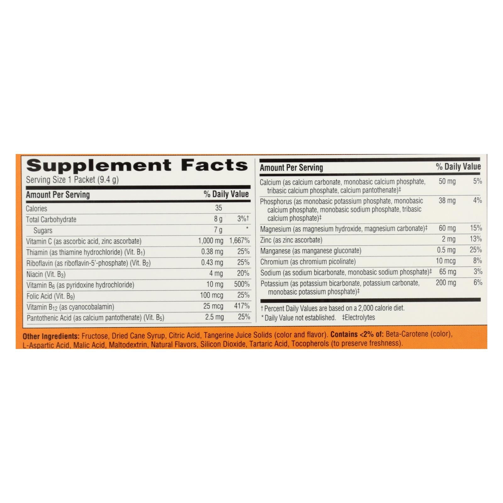 Emergen-C Suplemento de vitamina C de mandarina - 30 comprimidos (caja de 3)