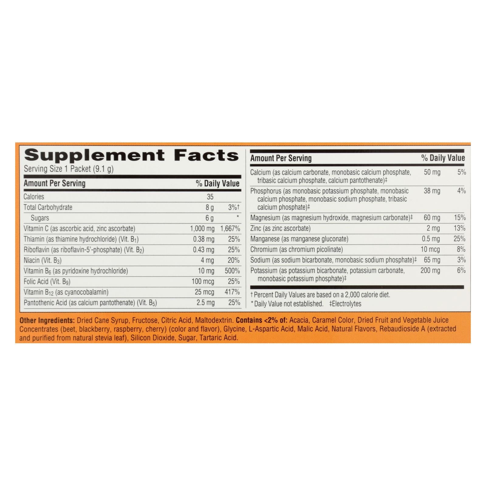 Emergen-C - Bebida de apoyo inmunitario con sabor a frambuesa, 30 sobres (paquete de 3)