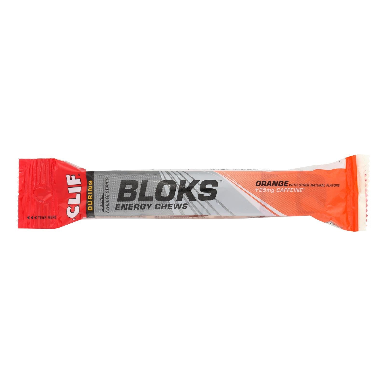 Clif Bar Shot Bloks - Masticables energéticos de naranja para resistencia (paquete de 18, 56 g)