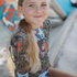 KID's girl's One-piece swimsuit with sleeves Mermaids