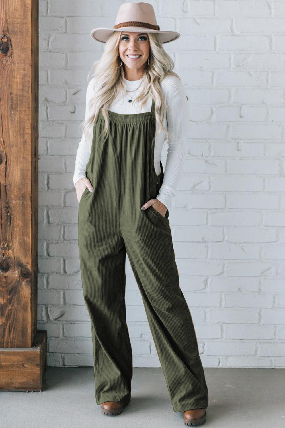 Wide Leg Overalls
