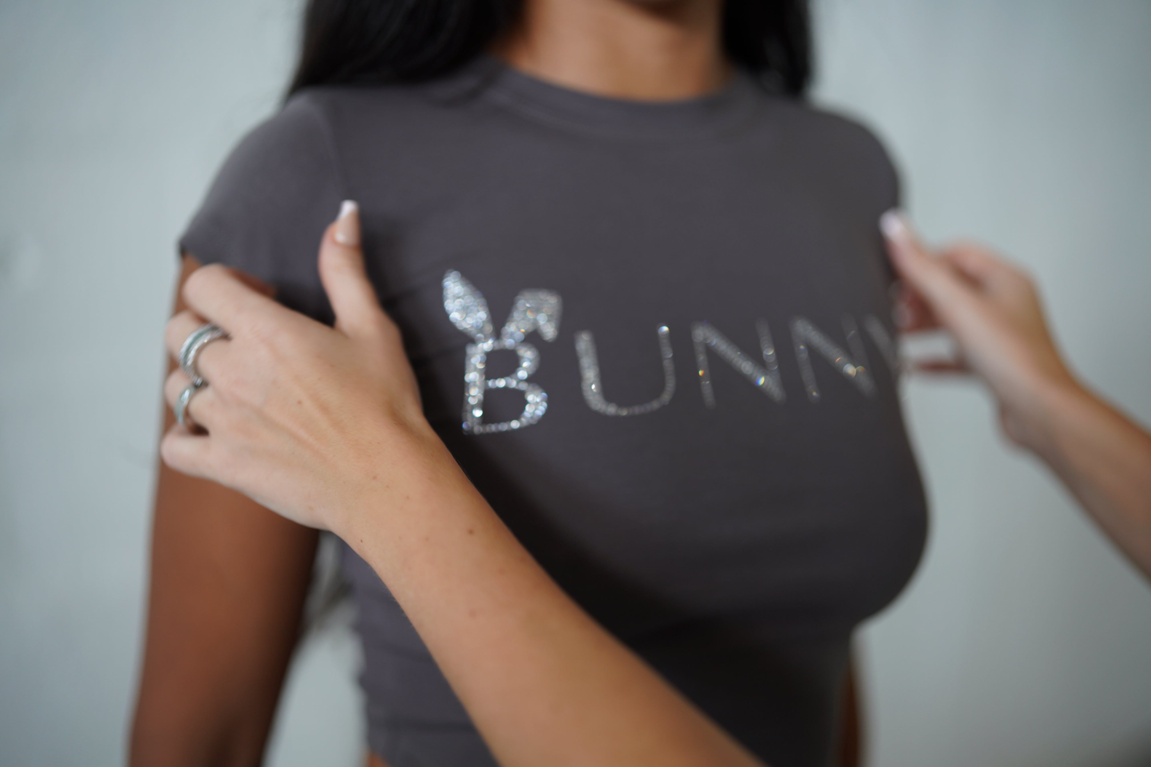 U Shape Top In Vintage Grey