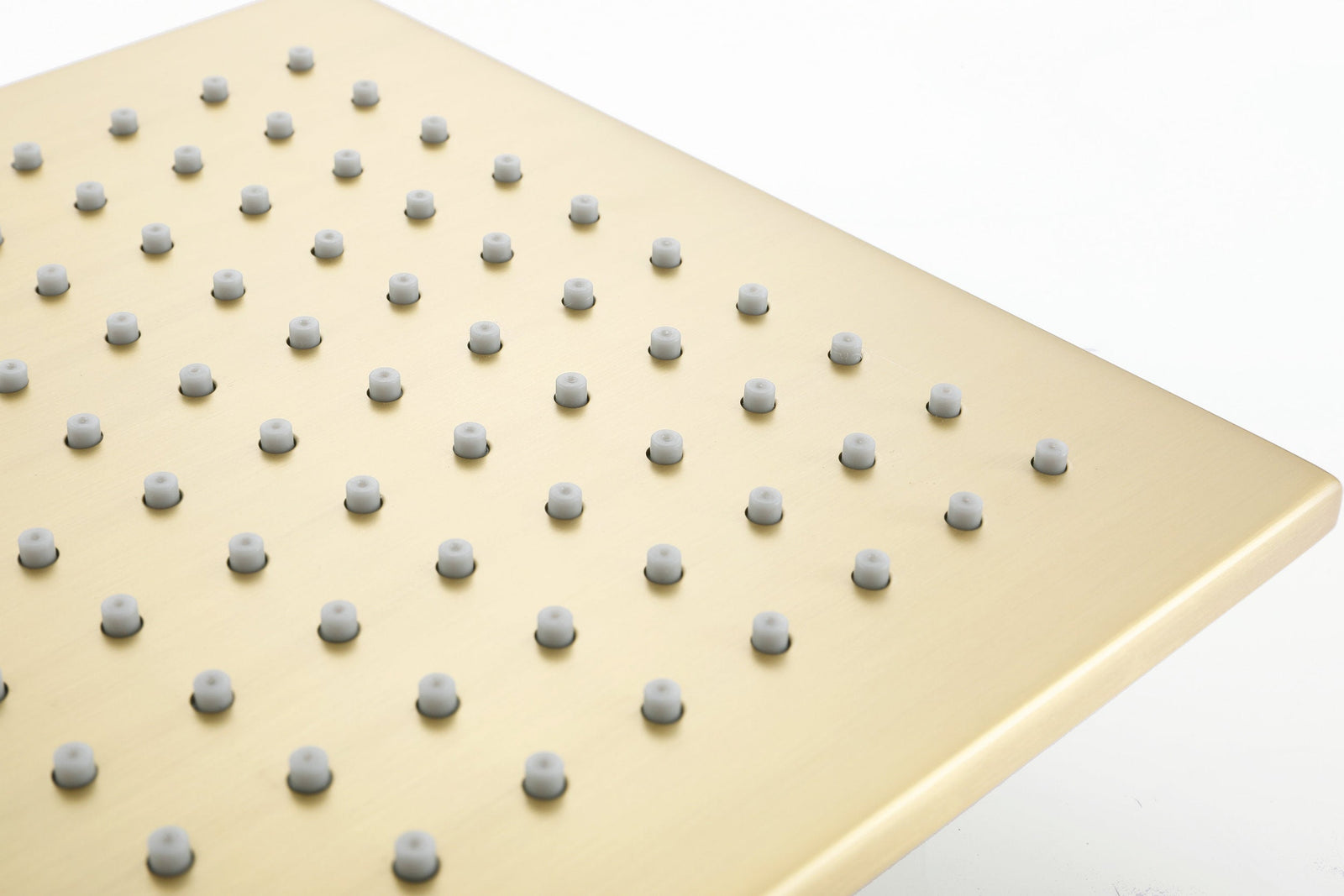 Lujoso juego de ducha termostático de pared con efecto lluvia, en dorado cepillado o negro mate, con caño de bañera